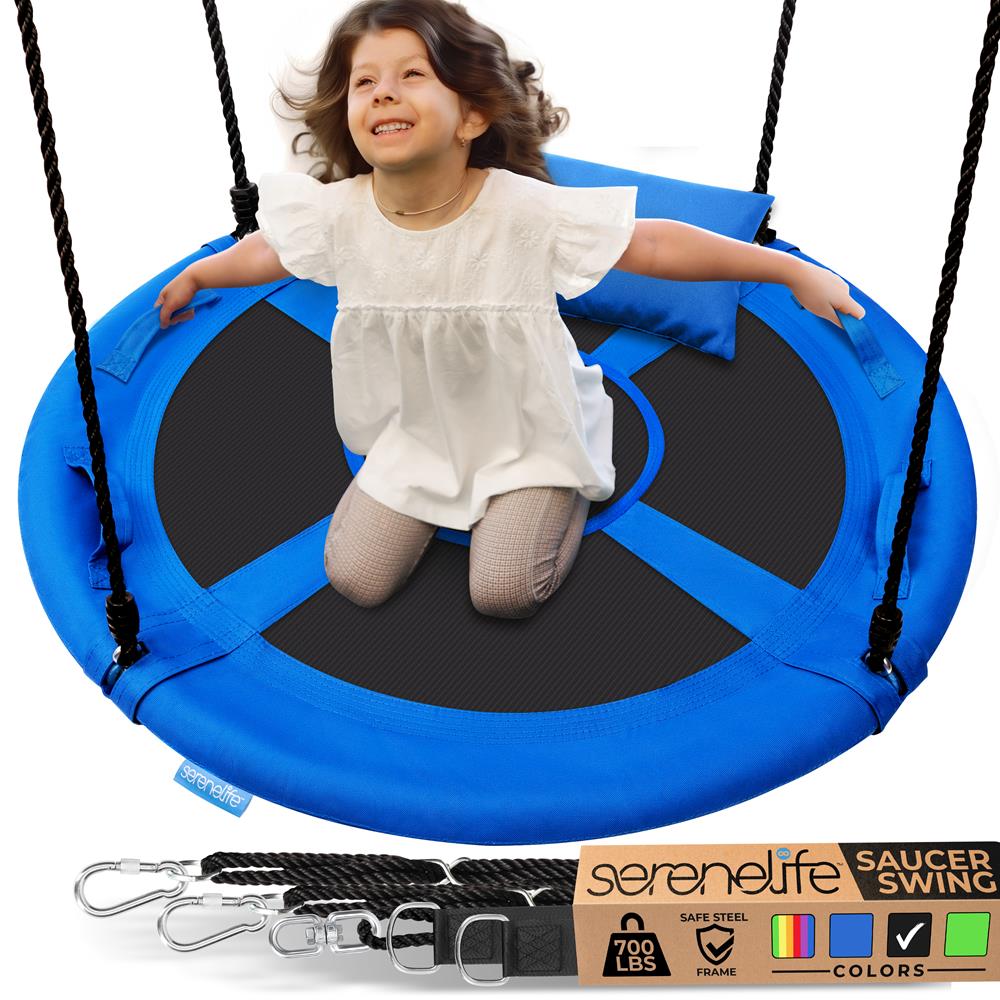 Serenelife Nestschaukel 40 Zoll blau bis 272 kg
