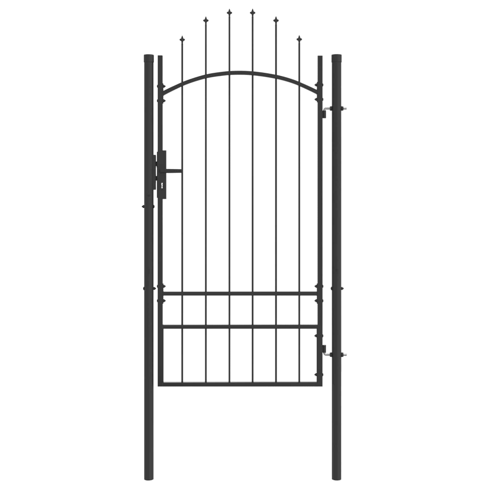 vidaXL Woerden Gartentor Stahl Schwarz 1,75 m