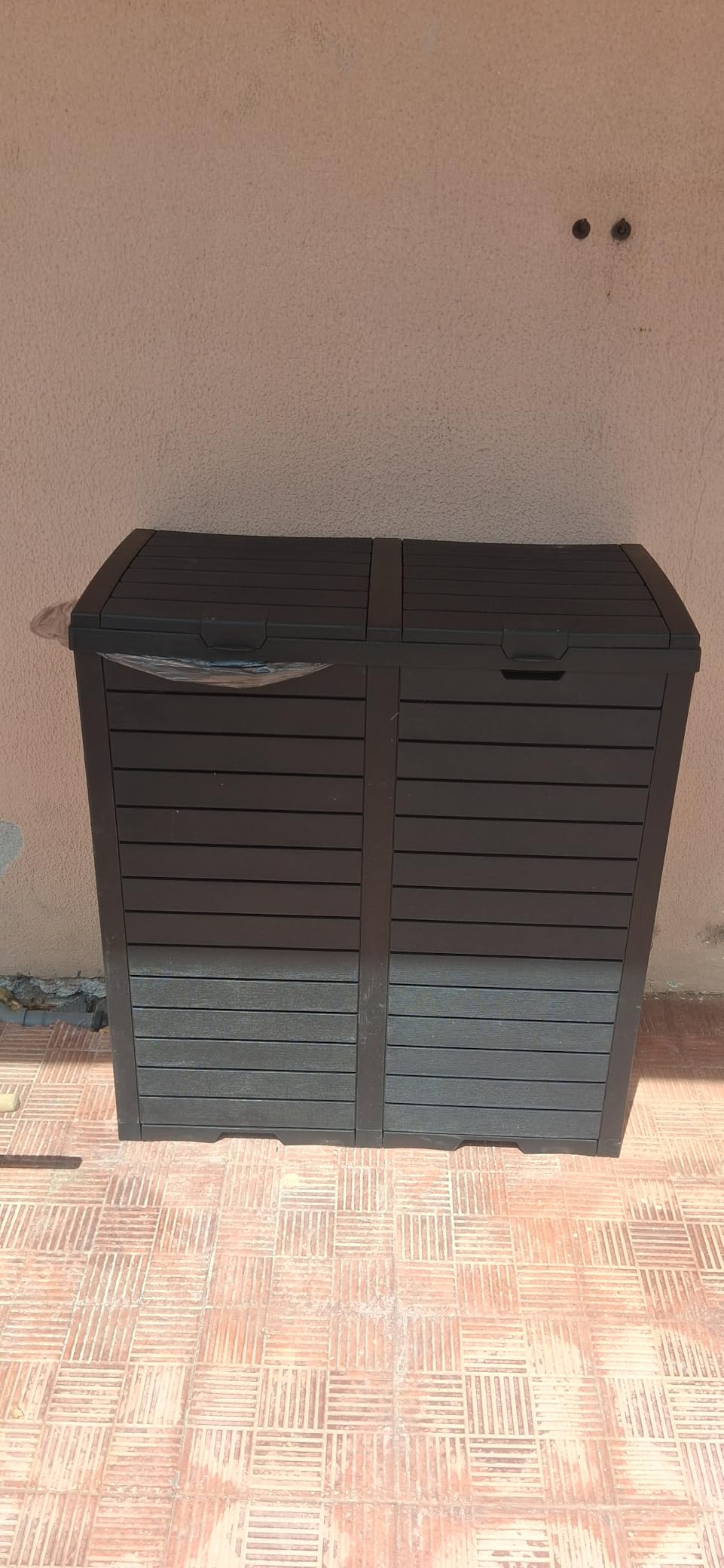 vidaXL Mülltonne Outdoor 230 L Polypropylen schwarz