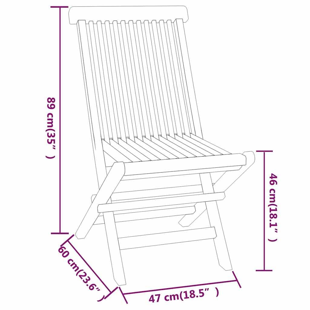 vidaXL 3-tlg. Garten-Essgruppe Teak Massivholz klappbar