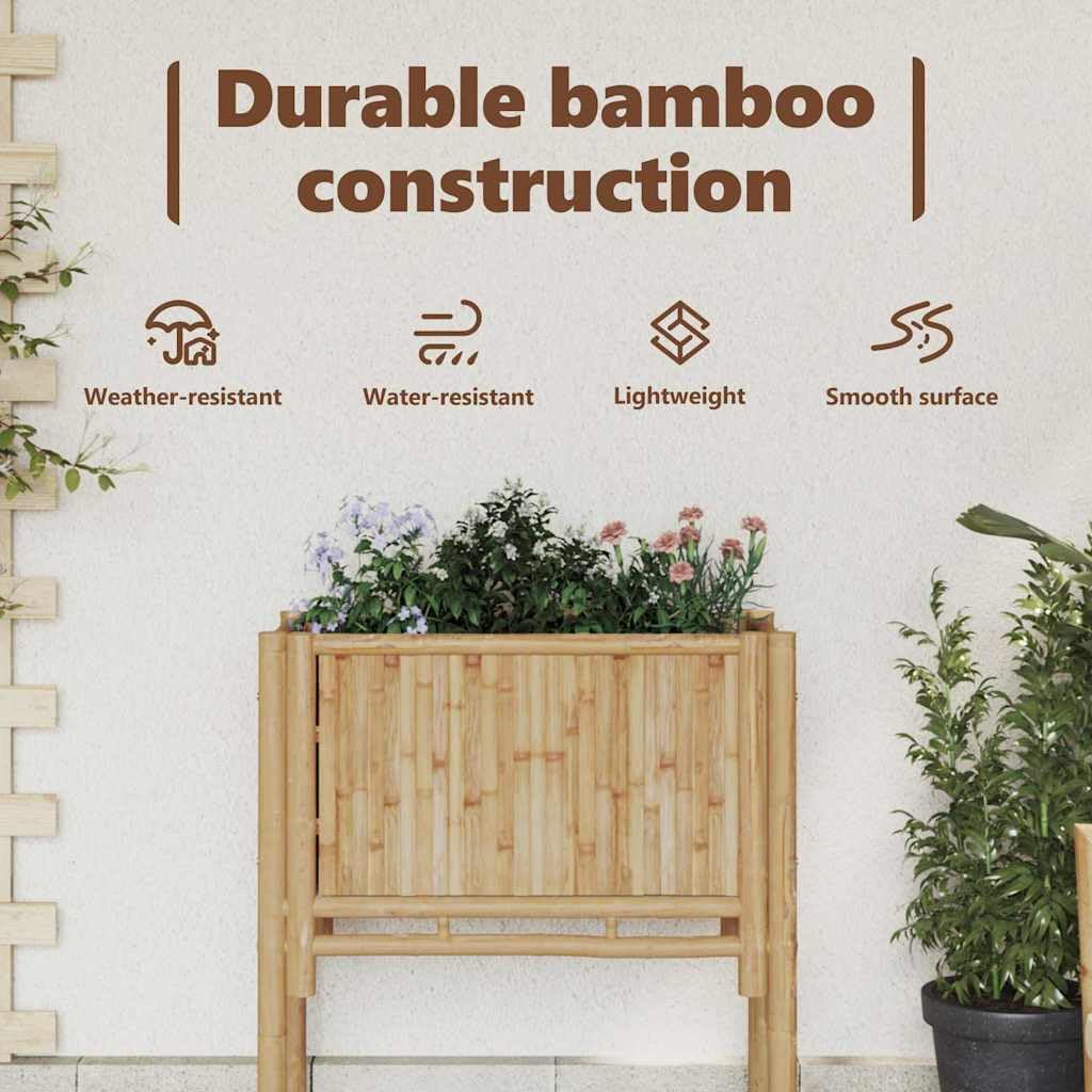 vidaXL Heim & Garten Hochbeet Braun Bambus 70x35x70 cm
