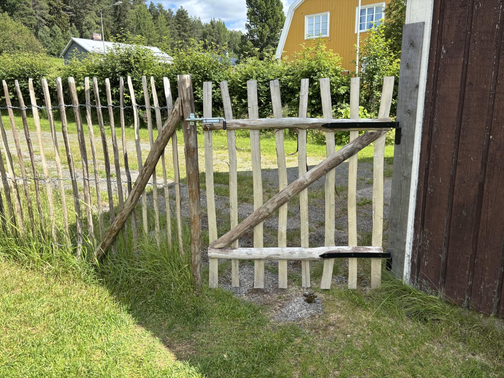 vidaXL Heim & Garten Zauntor 100x100 cm Haselnussholz unbehandelt