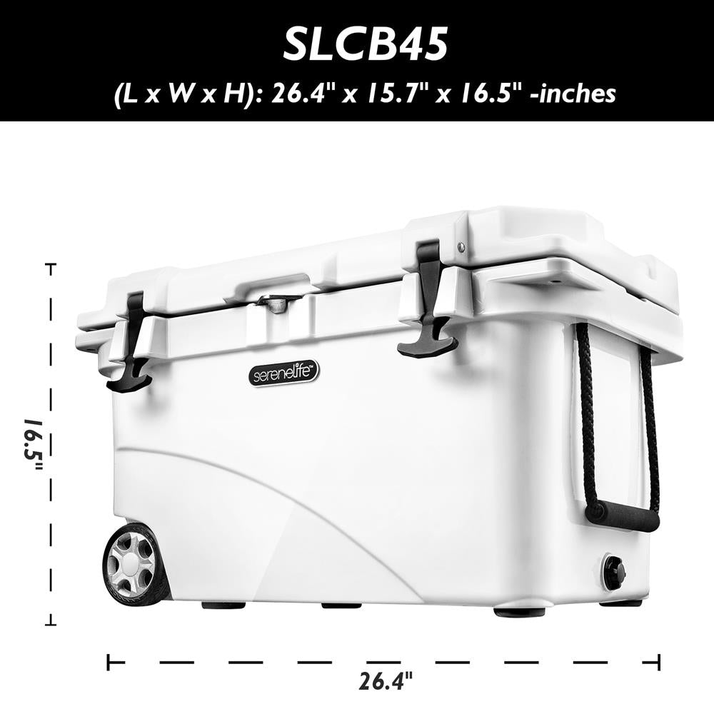 Serenelife Camping Kühlbox Weiß 42L für 63 Dosen