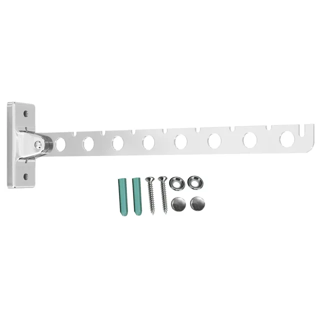 Intirilife Kleiderstange klappbar Edelstahl 30 cm 2er Set