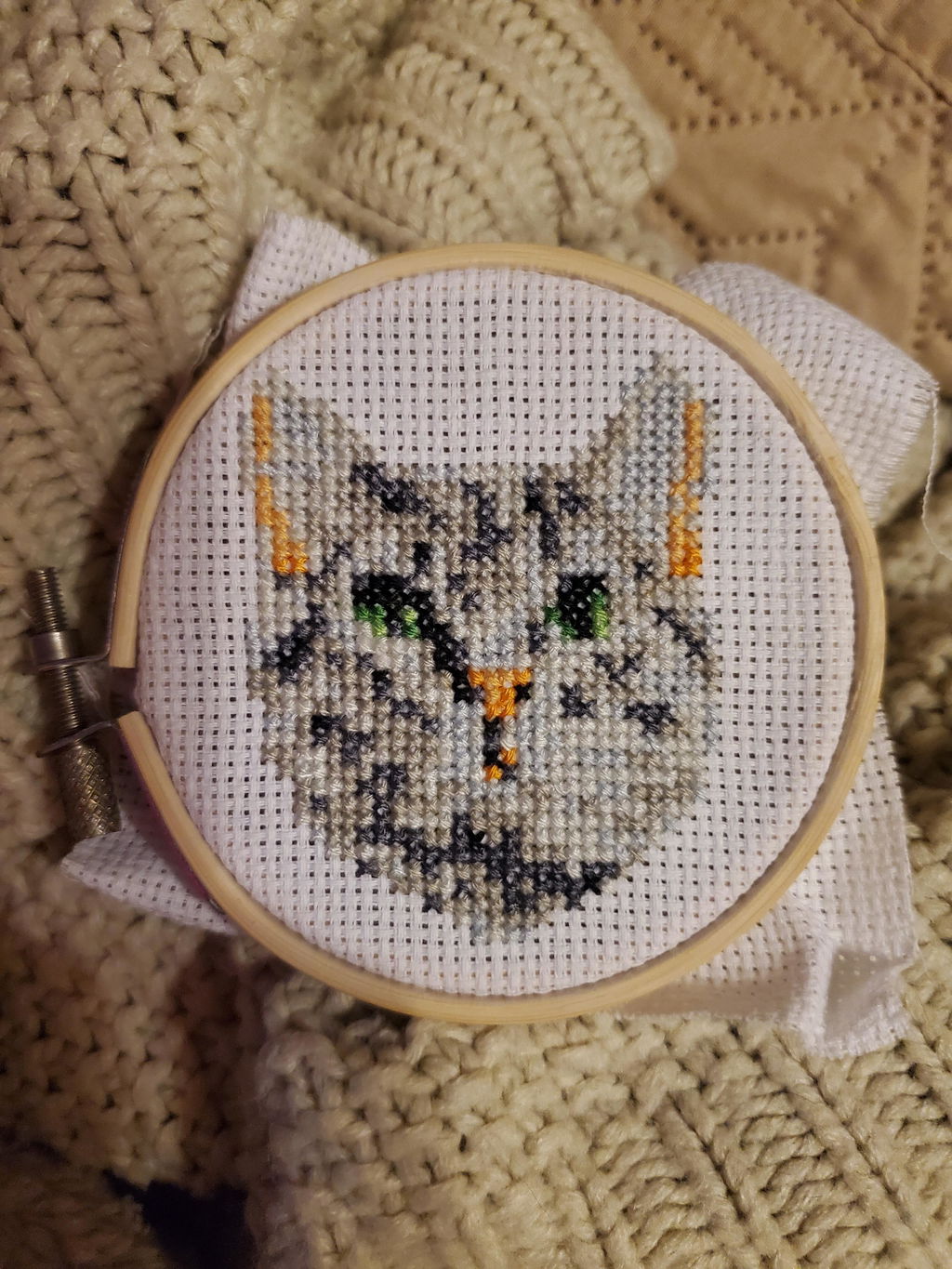 Kikkerland Tabby Cat Mini Stickset Kreuzstich Katze