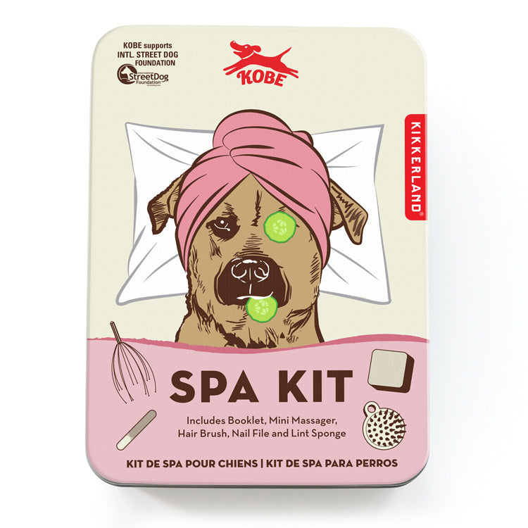 Kikkerland Home Kobe Dog Spa Kit Hundepflegeset Dose