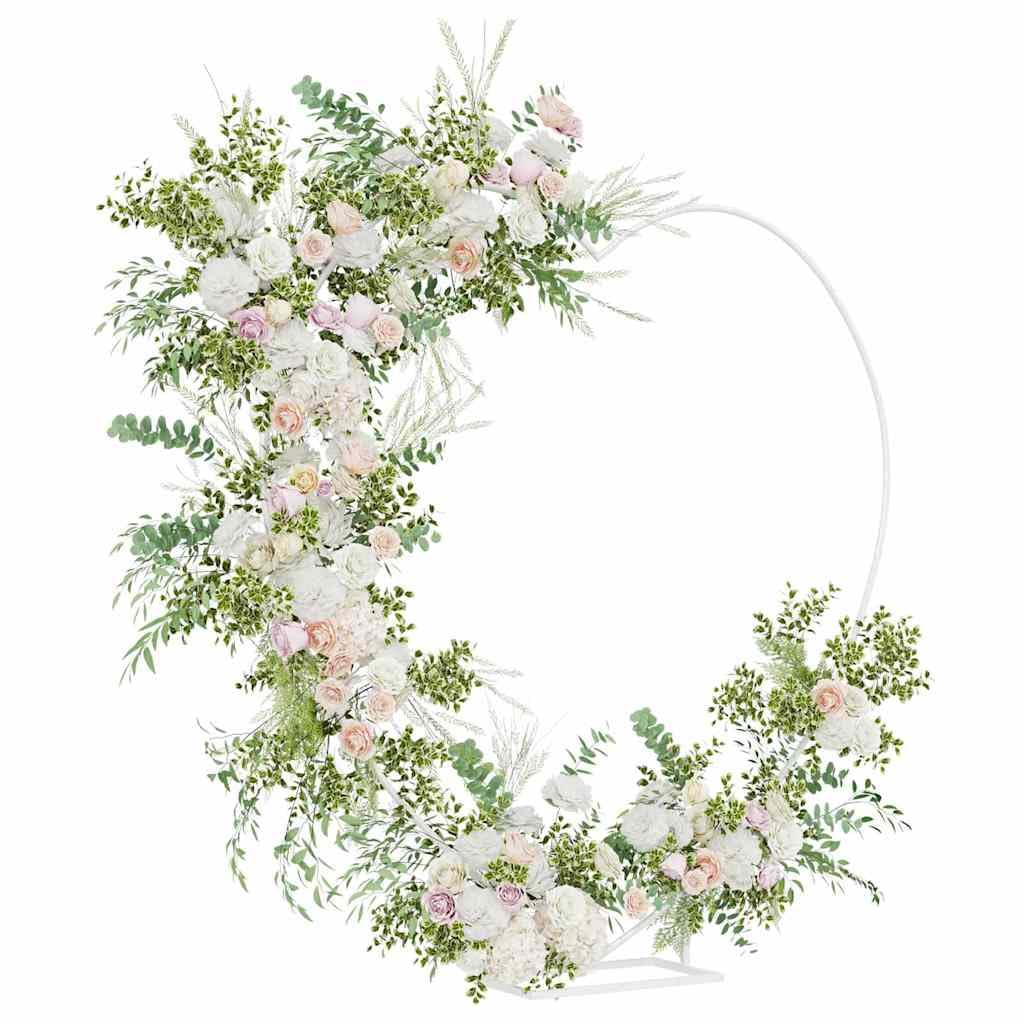 vidaXL Heim & Garten Hochzeitsbogen Weiß 195 cm Stahl Herz