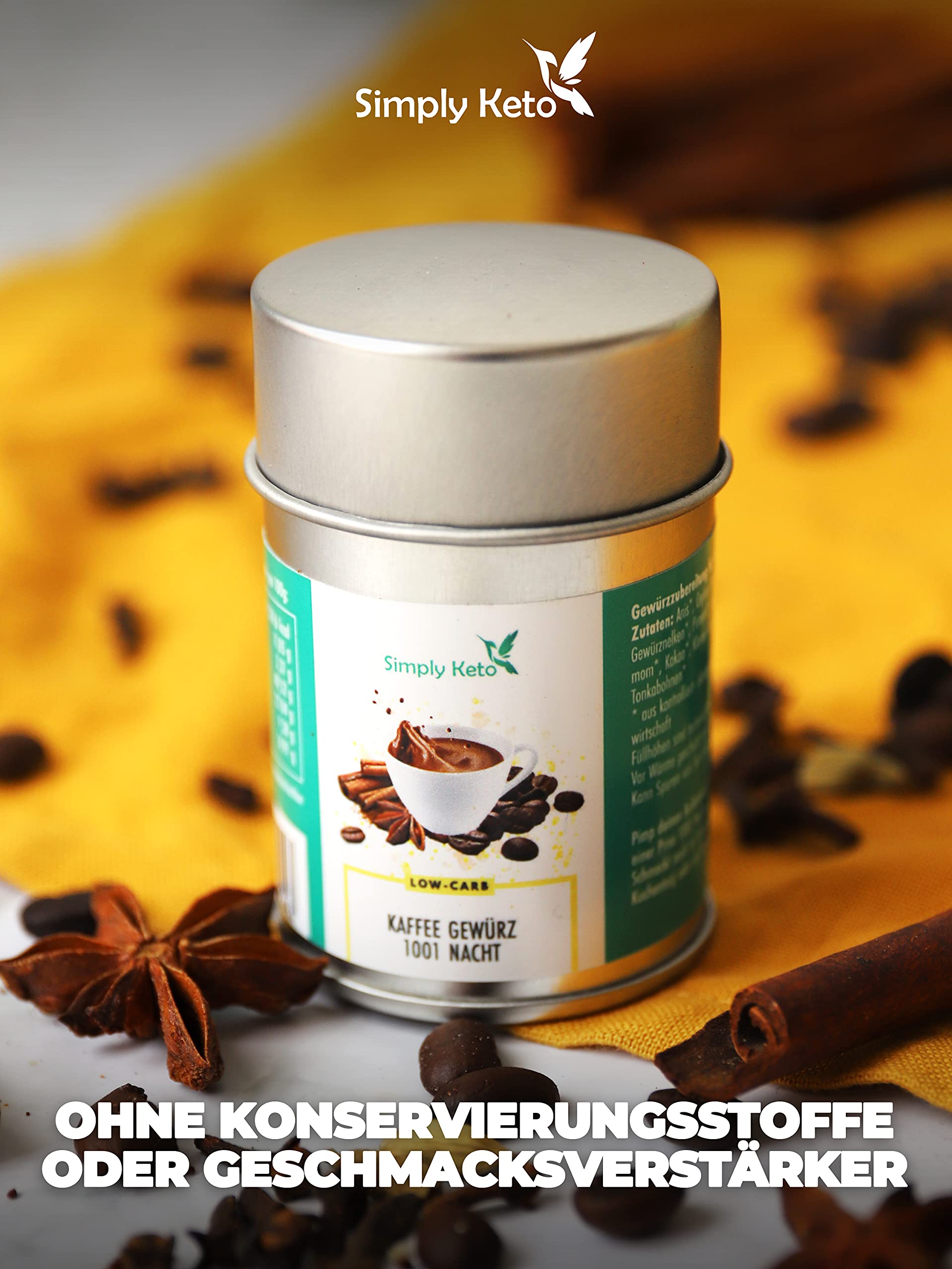 Simply Keto Orientalisches Kaffeegewürz ohne Zucker 25 g