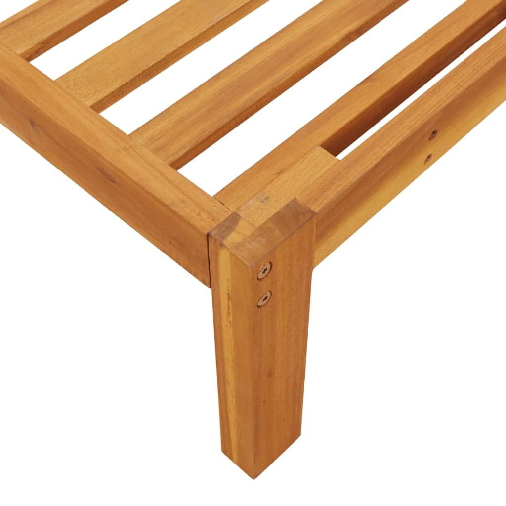 vidaXL Garten Ecksofa 2 STK Akazie Dunkelbraun modular