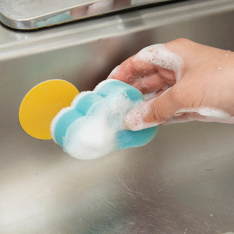 Kikkerland Home Cloud Grab 'N Scrub Spülschwamm mit Halter