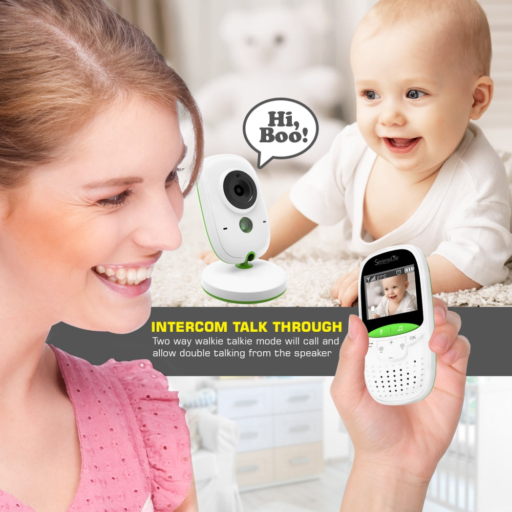 Serenelife Babyphone mit Kamera 2 Zoll Nachtsicht Weiß