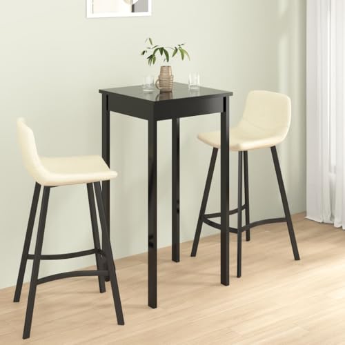 vidaXL Bartisch MDF Schwarz 55x55x107 cm Stehtisch