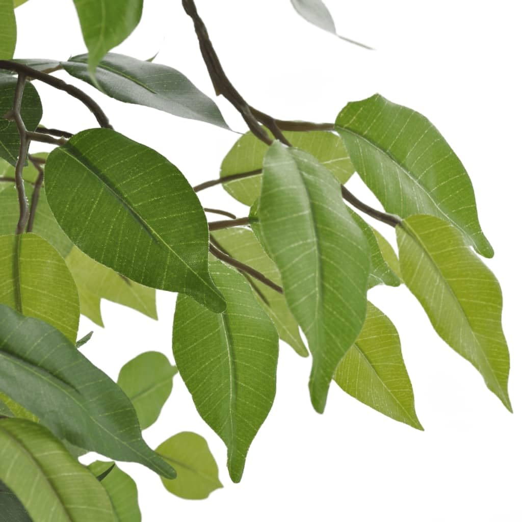 vidaXL Zwerg-Ficus Kunstpflanze 60 cm mit Topf 420 Blätter