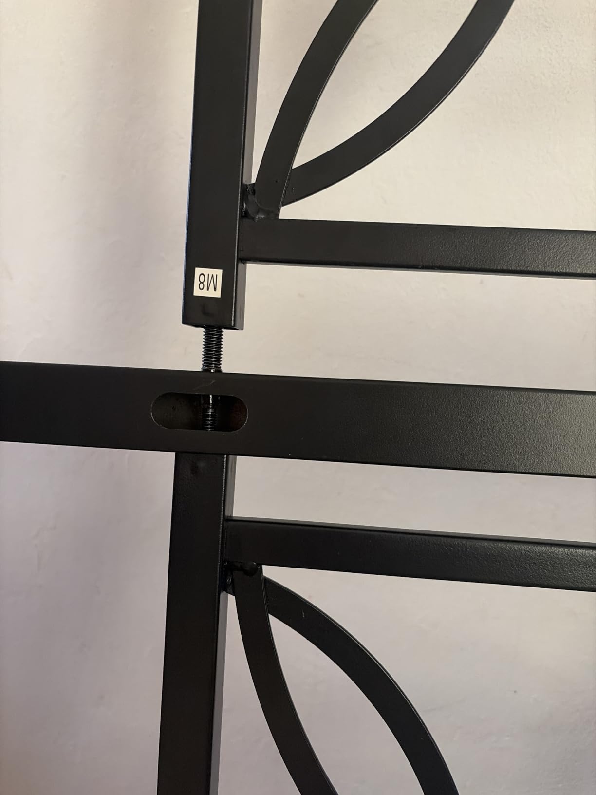 vidaXL Kopfteil Metall Schwarz 193 cm Bettkopfteil Stahl