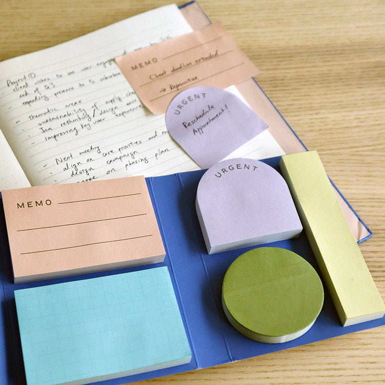 Kikkerland Inkerie Sticky Notes Haftnotizen 5er Set