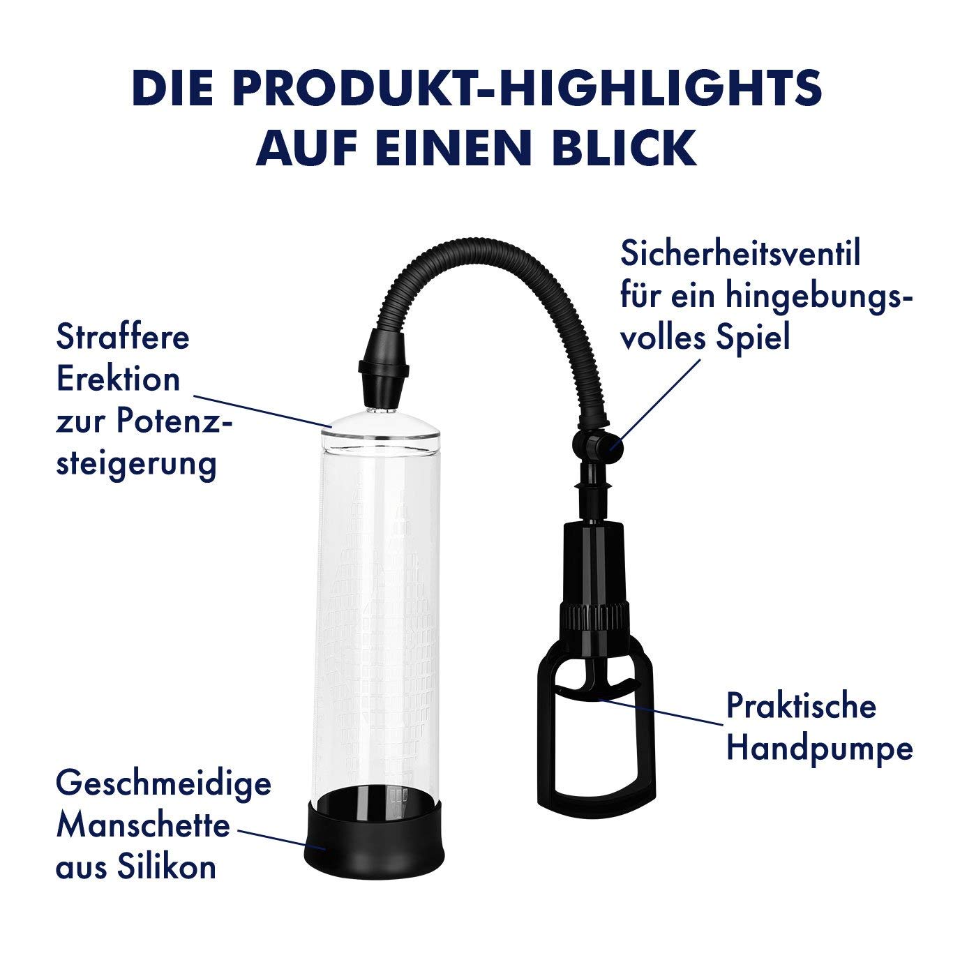 EIS Sextoys Penispumpe 24 cm Silikon-Manschette Schwarz