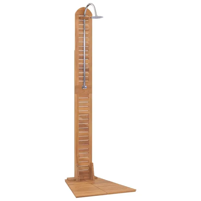 vidaXL Gartendusche Teak 70x75x204cm Außendusche Holz