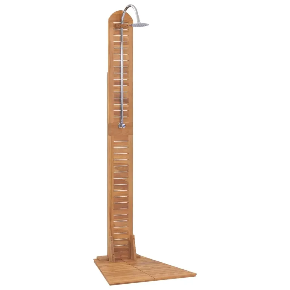 vidaXL Gartendusche Teak 70x75x204cm Außendusche Holz