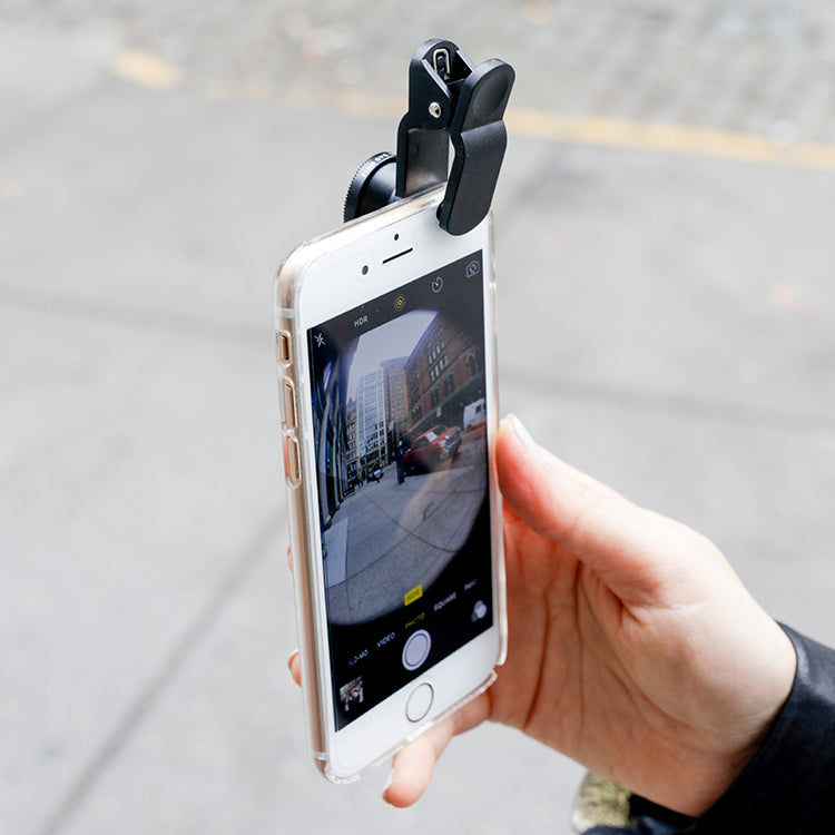Kikkerland Clip Lens Handy Objektiv Set 3-tlg Makro Weitwinkel