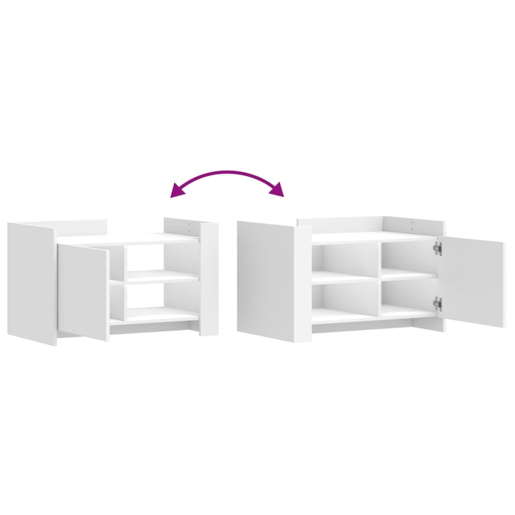 vidaXL Couchtisch Weiß 80x50x50 cm Holzwerkstoff Stauraum