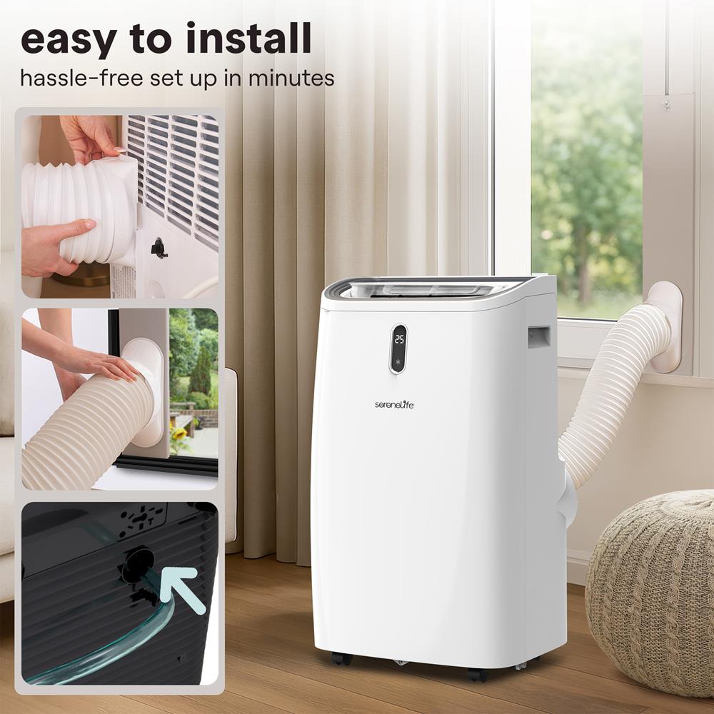 Serenelife Portable AC 14000 BTU Klimagerät Weiß mit Entfeuchter