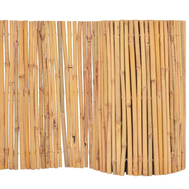 vidaXL Gartenzaun Bambus 500 x 30 cm Natur