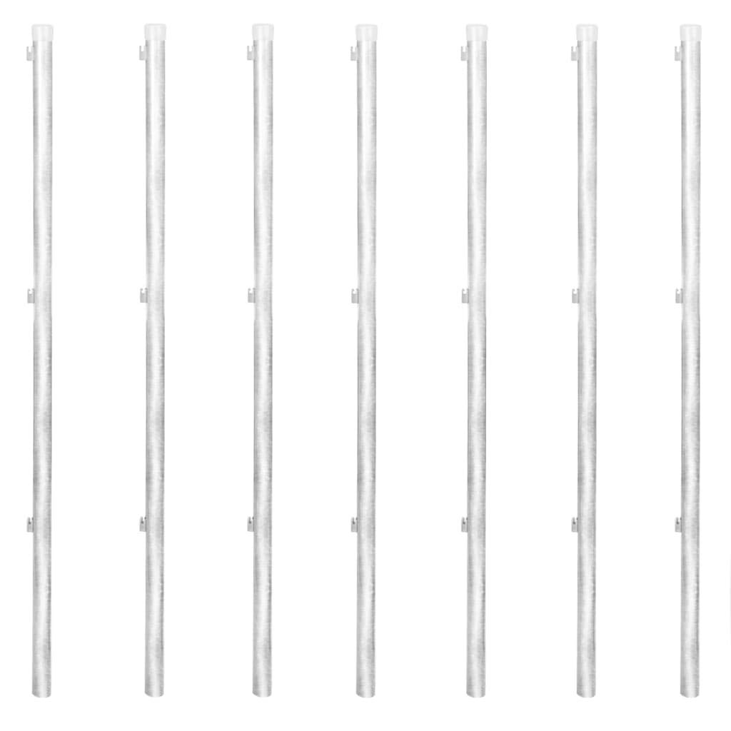 vidaXL Heim & Garten Maschendrahtzaun 15x0,8 m Silber verzinkt