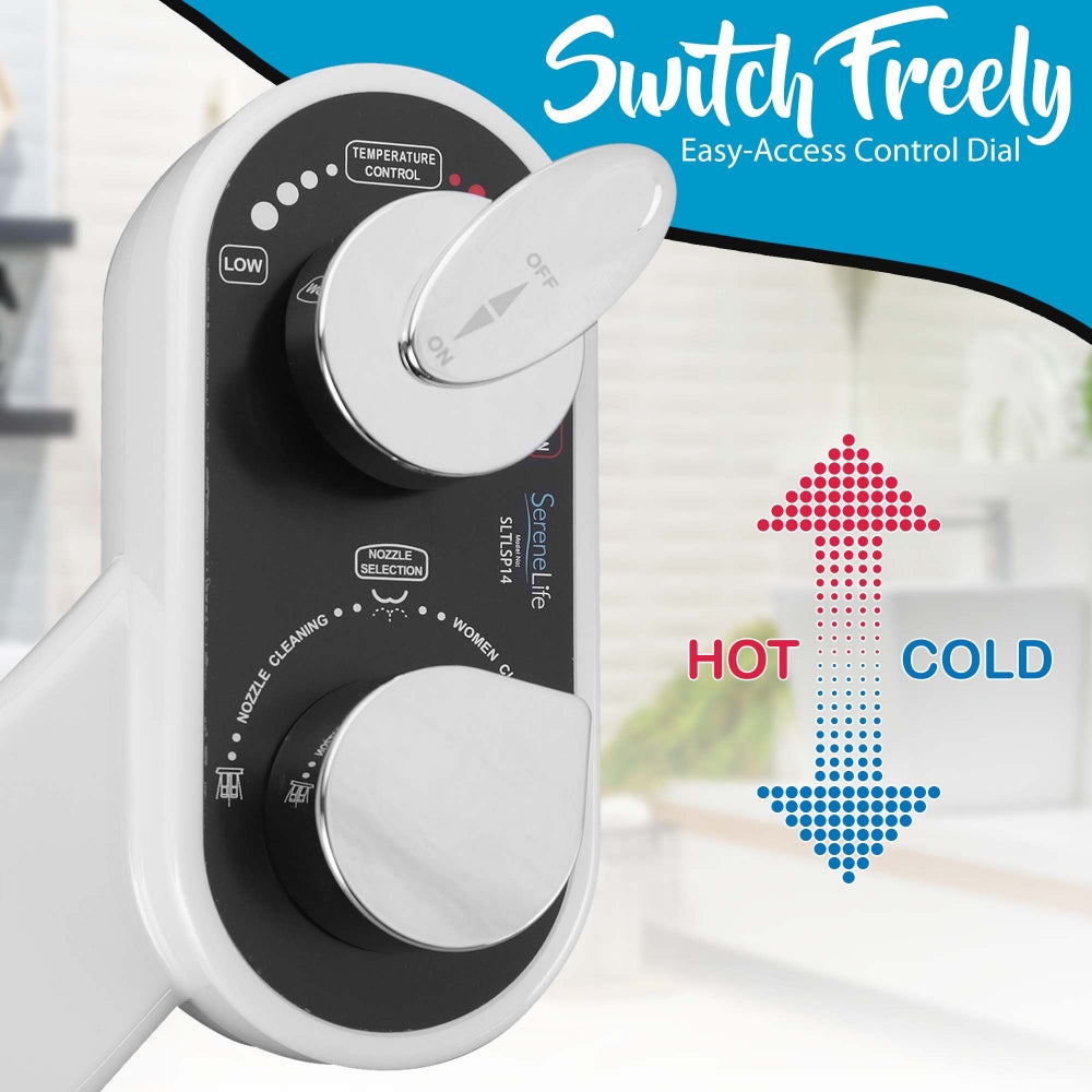 Serenelife Bathroom Bidet Aufsatz Warm Kalt selbstreinigend