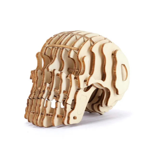 Kikkerland Skull 3D Holz Puzzle Totenkopf Modell