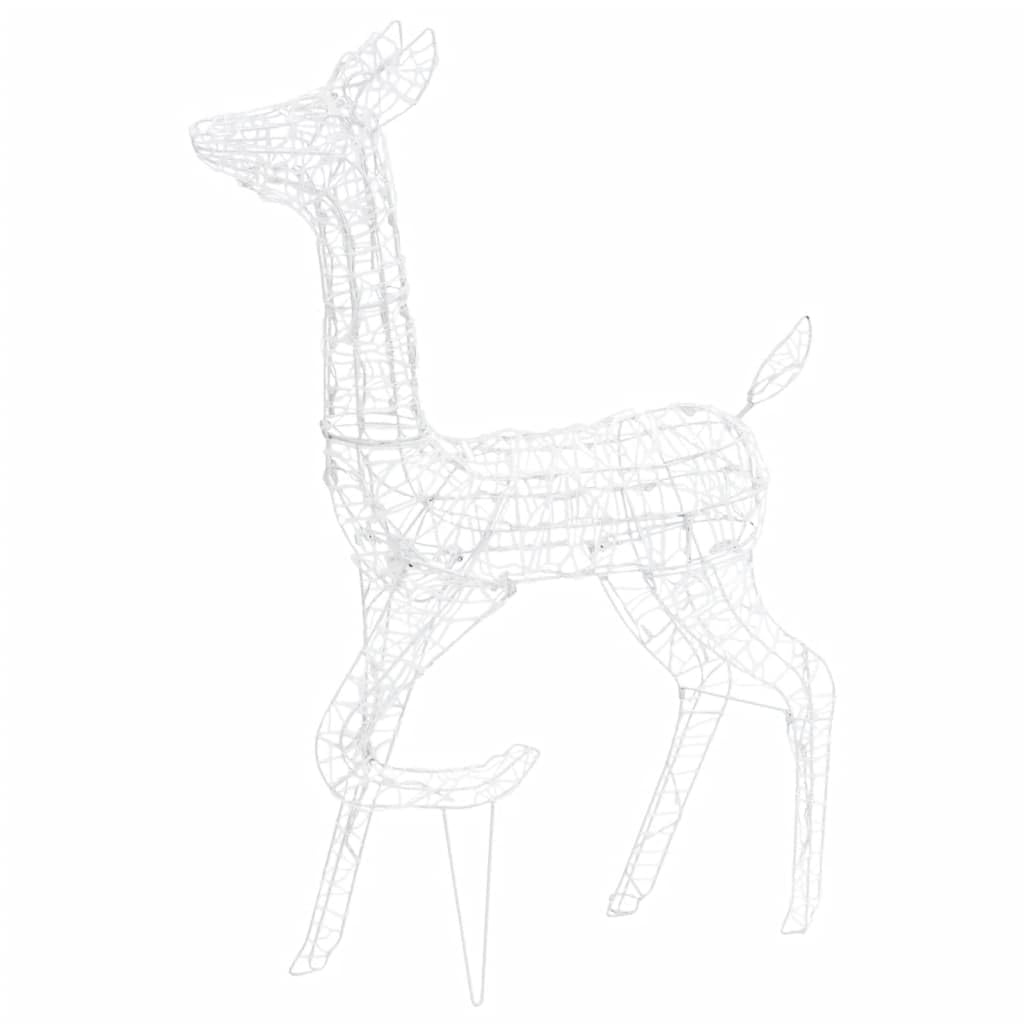 vidaXL LED Rentier Familie Weihnachtsdeko kaltweiß 300 LEDs Acryl