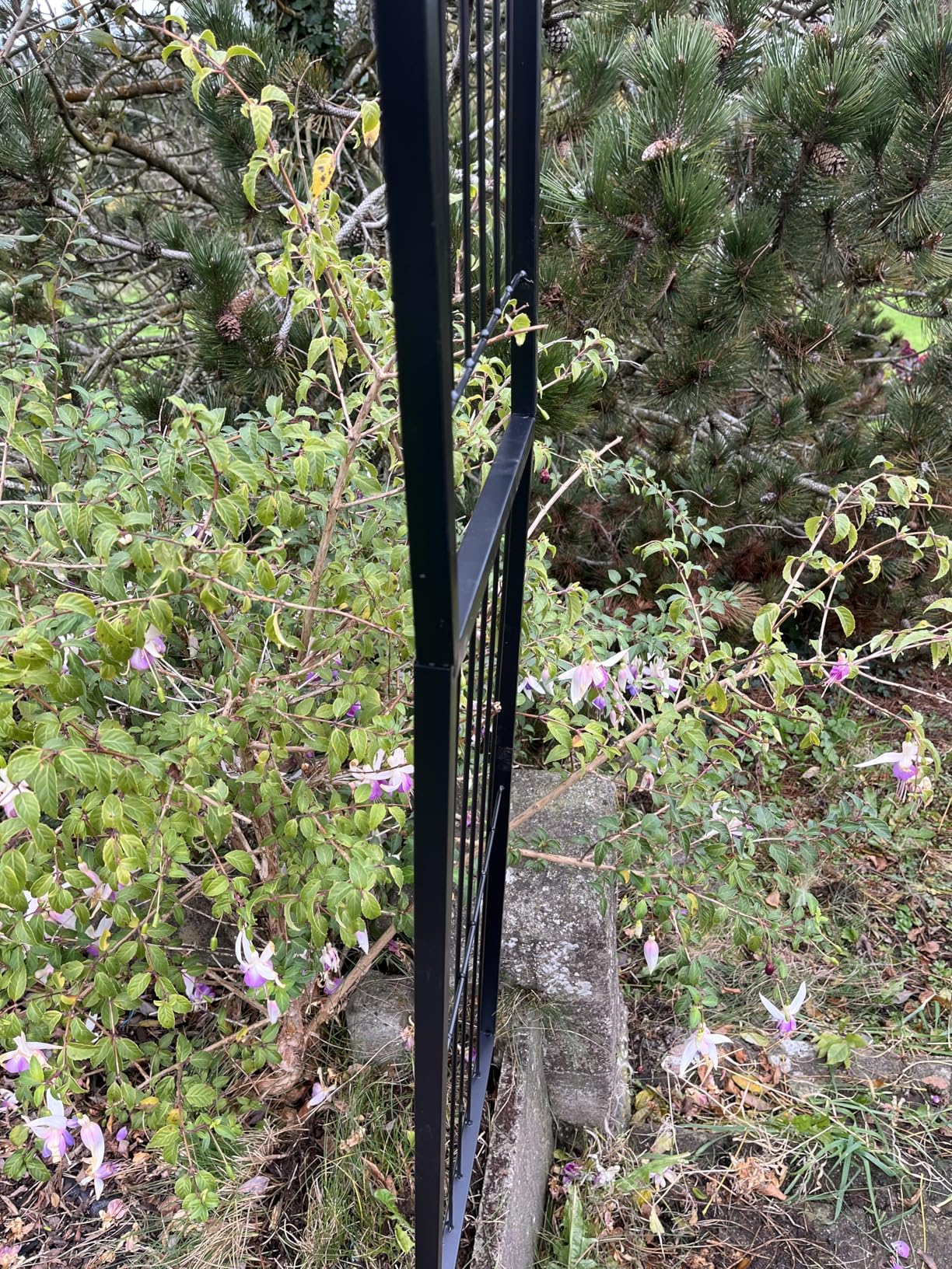 vidaXL Gartenbogen Eisen 200 x 204 cm schwarz