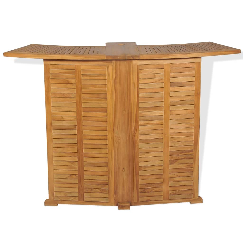 vidaXL Bistro-Set 3-tlg Teak Massivholz Klappstühle Bartisch