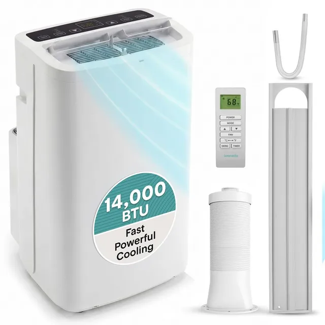 Serenelife Portable AC Klimagerät mobil Weiß 14000 BTU mit WiFi
