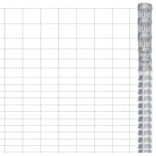 vidaXL Heim & Garten Gartenzaun 50x1,25 m Silbern Verzinkt
