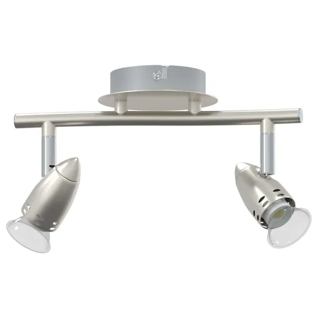 vidaXL Heim & Garten Deckenstrahler Nickel Metall 2-flammig