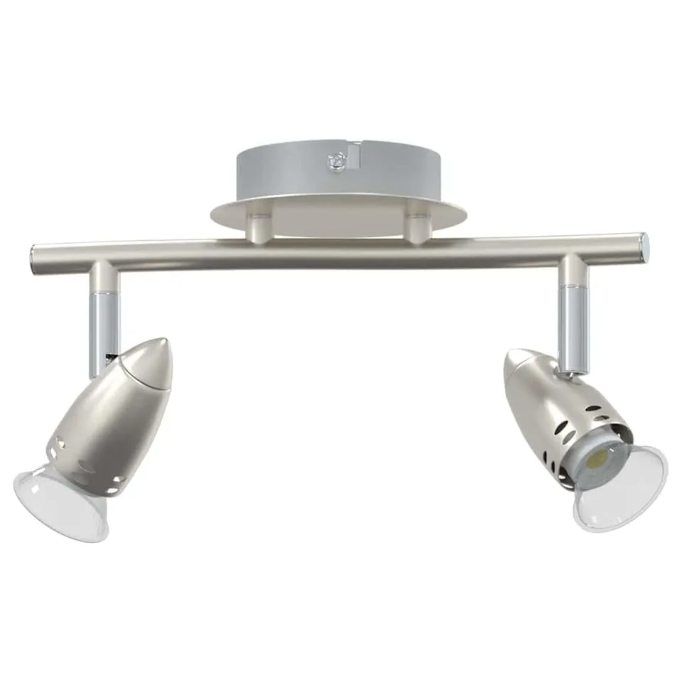 vidaXL Heim & Garten Deckenstrahler Nickel Metall 2-flammig
