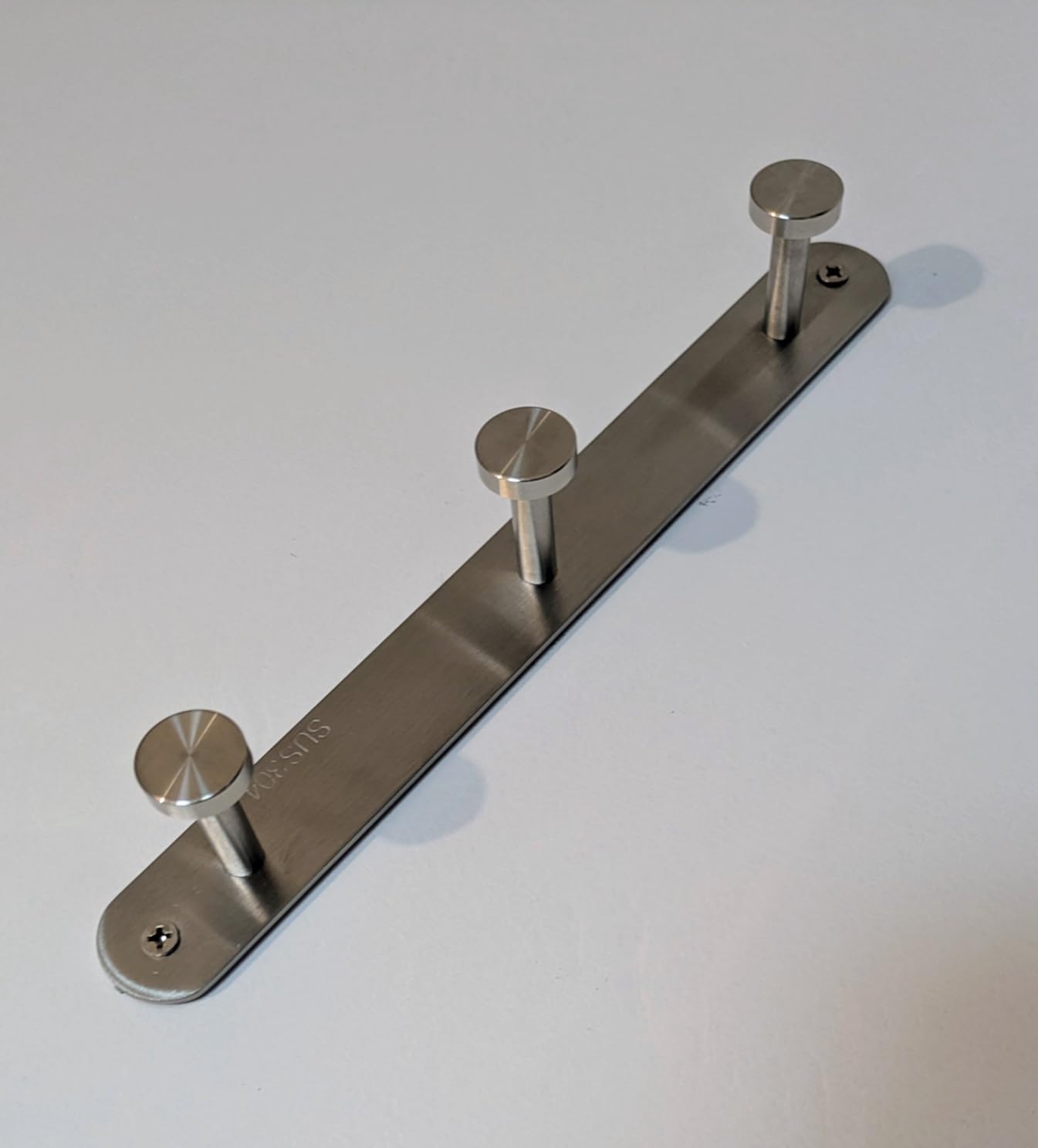 Intirilife Garderobenleiste Modell C 4 Haken Edelstahl 30 cm