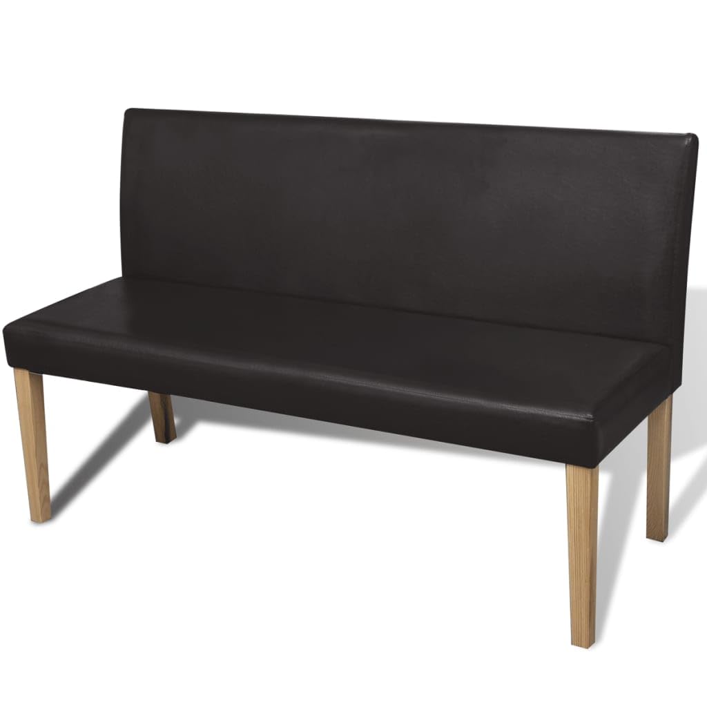 vidaXL Möbel Sitzbank 139,5 cm Dunkelbraun Kunstleder