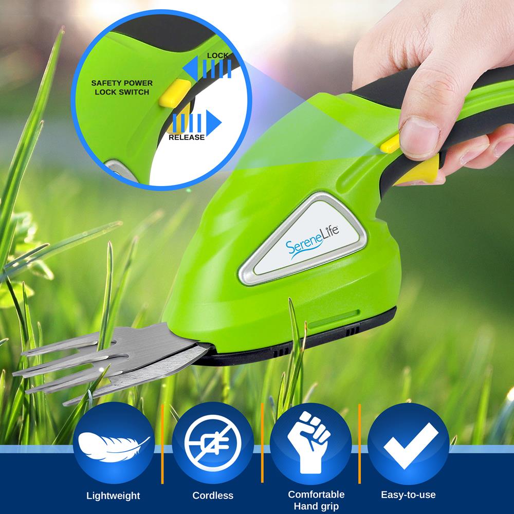 Serenelife Outdoor Grasschere Akku 3,6V 2-in-1 Set