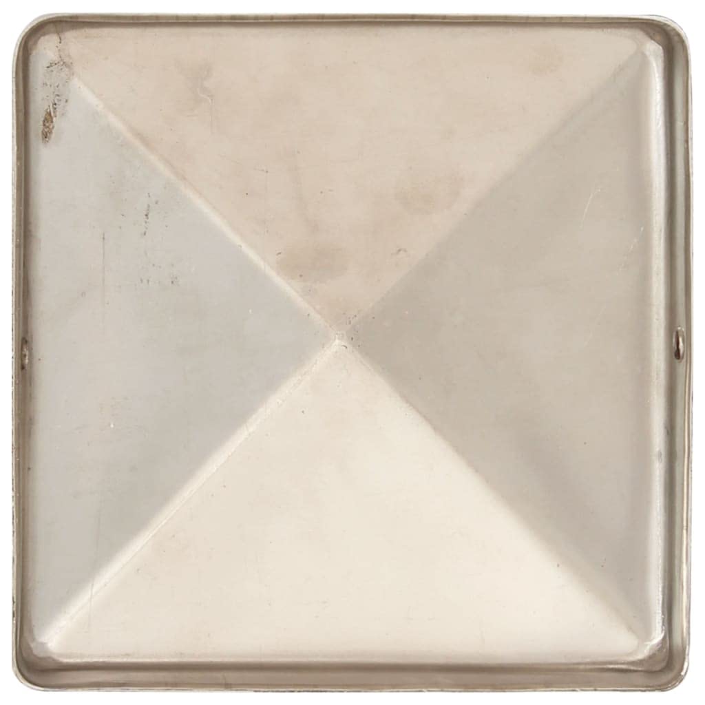 vidaXL Pfostenkappe Pyramide 6er Set Edelstahl 71 mm Zaunkappe