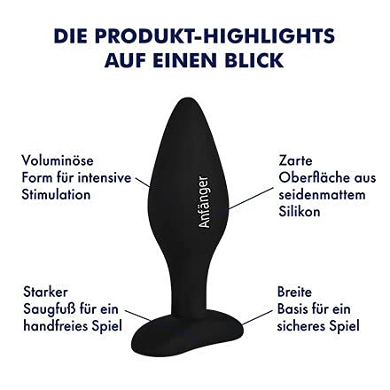 EIS Anal-Plug Konisch Silikon Schwarz 12 cm