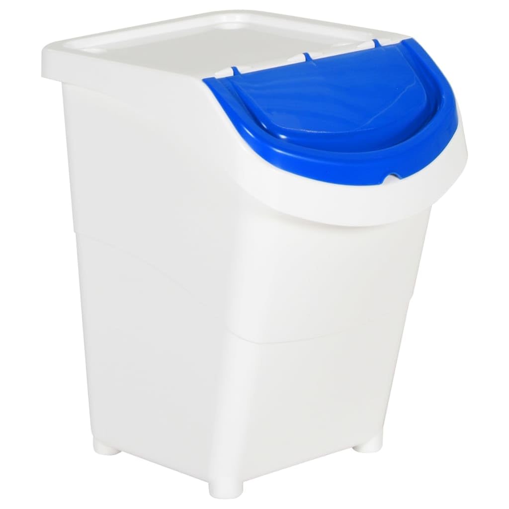 vidaXL Heim & Garten Abfallbehälter Weiß 120L 3 Stk. PP