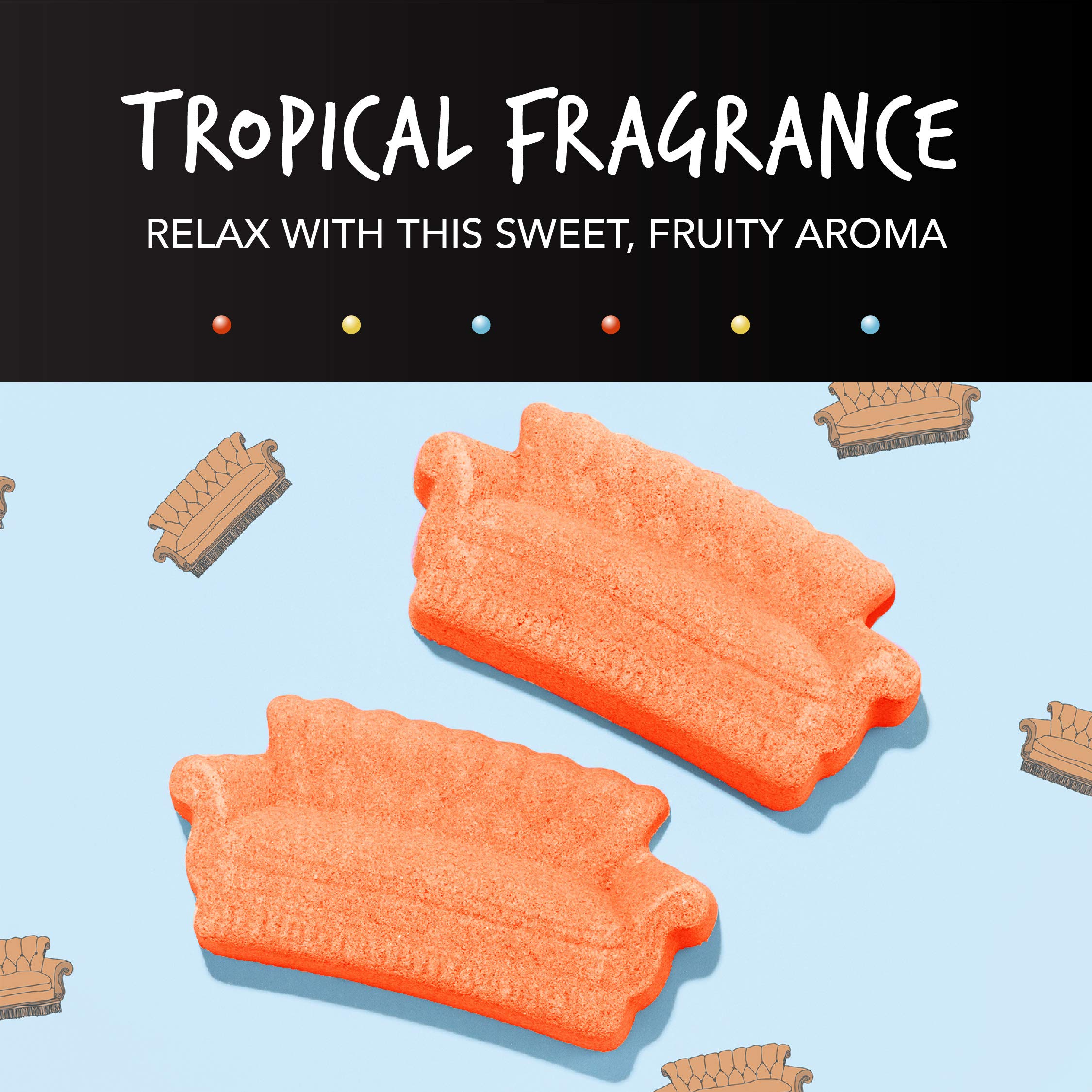 Paladone Friends Sofa Badebombe Tropical 2x 50g Geschenkset