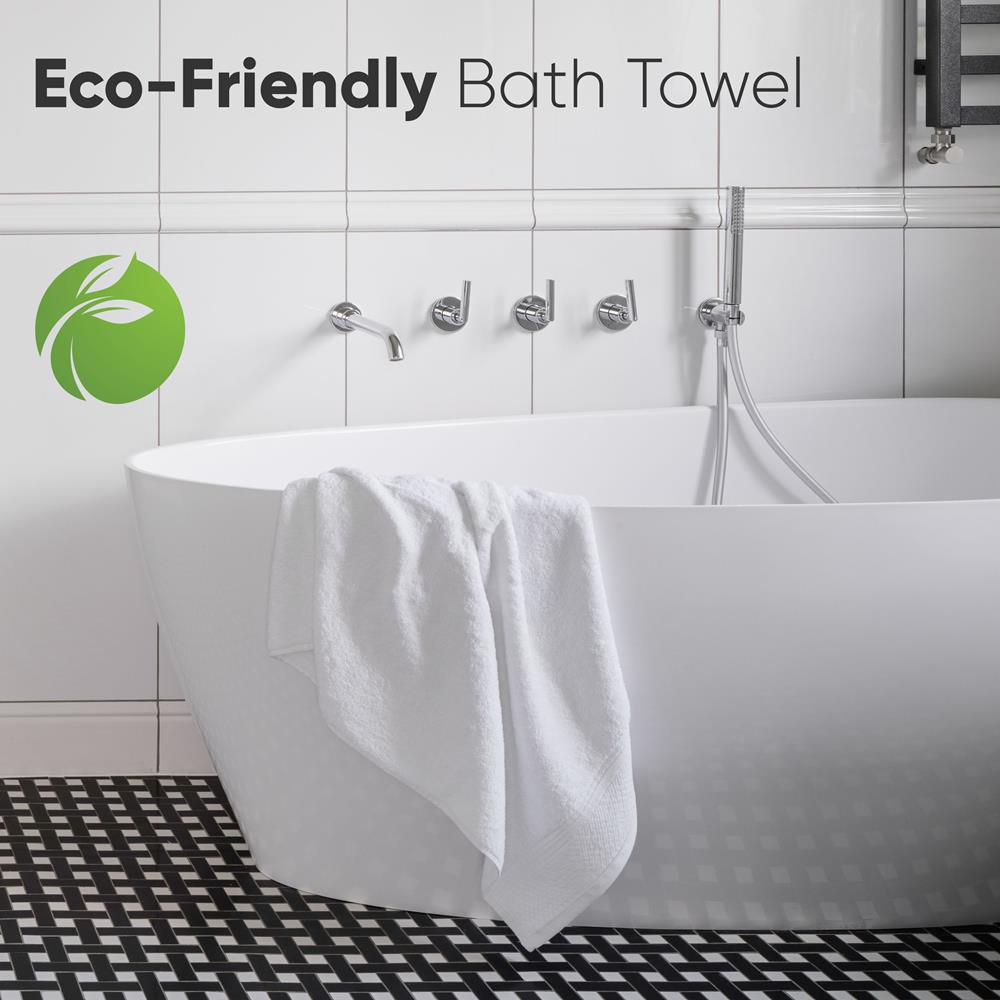 Serenelife Badetuch Weiß Baumwolle 70x140 cm