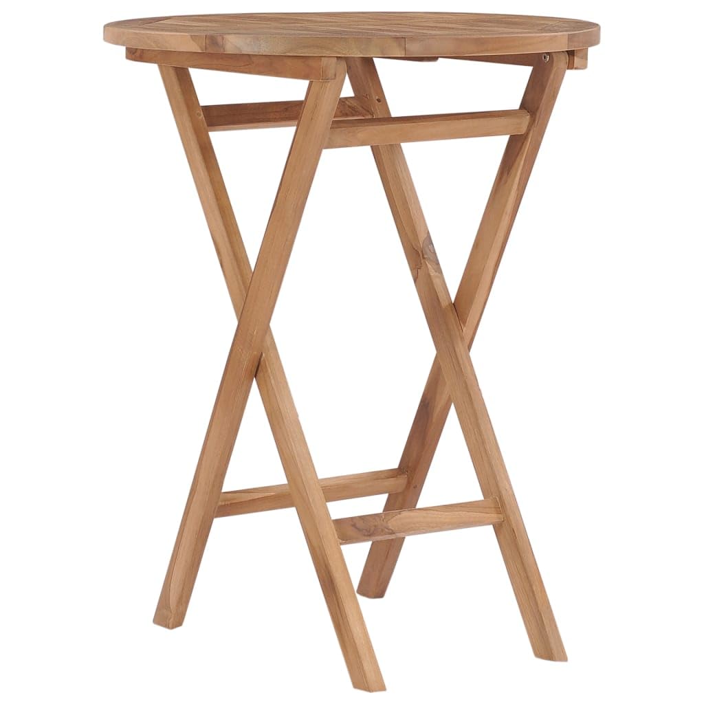 vidaXL 3-tlg. Garten-Essgruppe Teak Massivholz klappbar