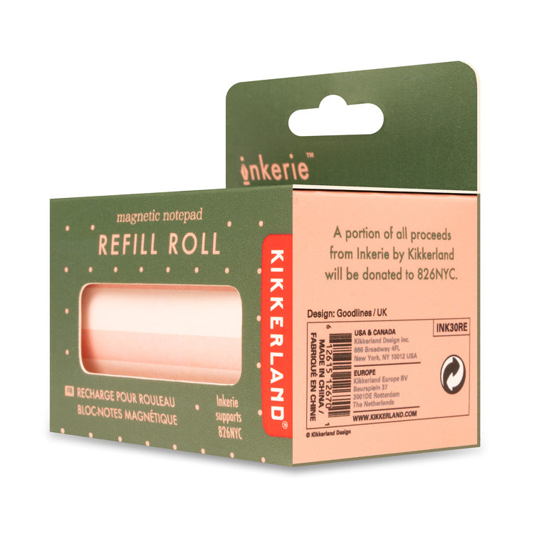 Kikkerland Inkerie Ersatzrolle Notizroller Magnet Refill