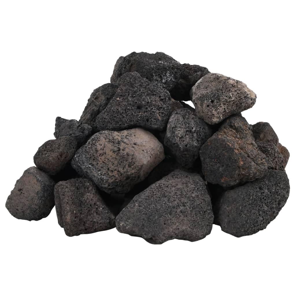 vidaXL Lavasteine Schwarz 10 kg 3-5 cm Aquarium Garten