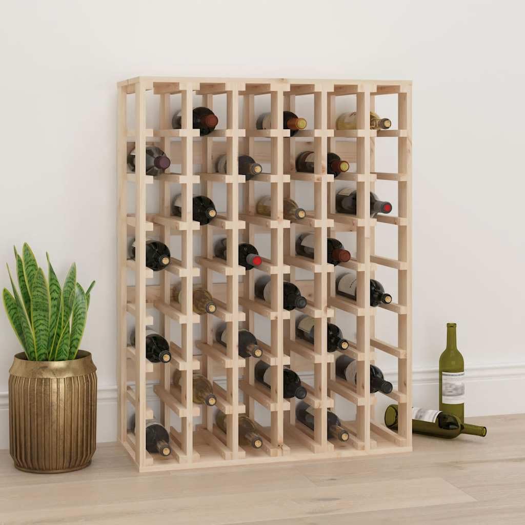 vidaXL Weinregal 48 Flaschen Massivholz Kiefer 70x33x94 cm