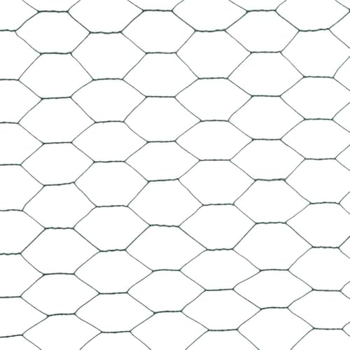 vidaXL Heim & Garten Drahtzaun Grün 25x1,2m PVC Stahl