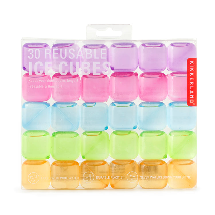 Kikkerland Kitchen Reusable Eiswürfel 30er Bunt wiederverwendbar